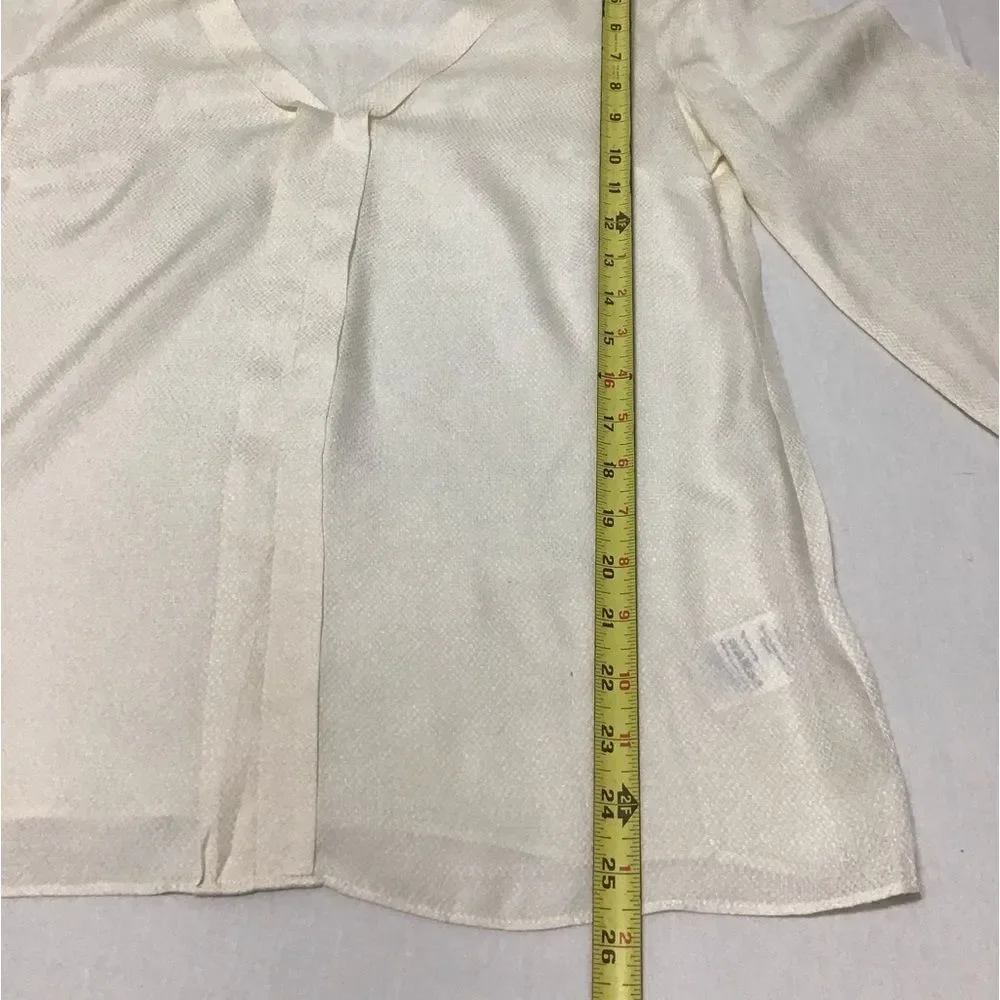 J. Crew 365 Silk Flutter Sleeve V Neck Blouse New Size XS